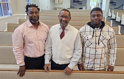 Church Musicians, Left to Right: Bro. De’Andre Woods, Bro. Lathan Cheatum, Bro. James Clay